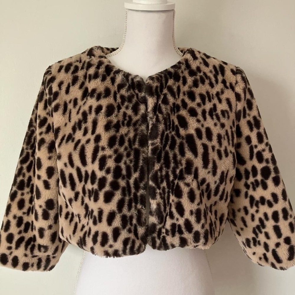 Betsey Johnson Brown and Black Teddy Jacket